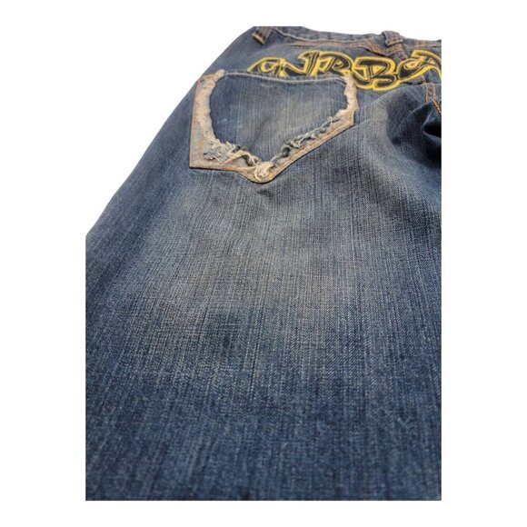 Vintage Marithe Francois Girbaud Jean Mens 33 Blue Y2K Embroidered Baggy Hot Boy - Picture 3 of 12